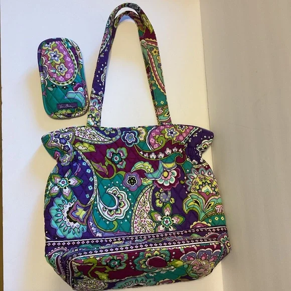 Vera Bradley Glenna Shoulder Bag Heather Paisley Multi Color Quilted Grandmacore - Picture 2 of 9